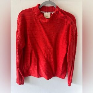 Anthropologie Maeve Vibrant Red Top